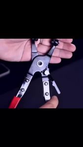 Universal Hose Clamp Pliers Heavy Duty Automotive Hose Removal Tool with Red Handle for Pipe Clamp Installation and Disassembly
