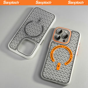 Sanptoch For Magsafe Matte Line Texture Phone Case For iPhone 16 15 14 13 Pro Max Skin-friendly Hard Back Cover For iPhone 16 15 14 Plus Non-yellowing Shockproof Protection Casing