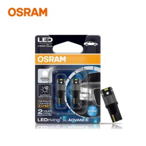Osram | OSRAM LED T10 W5W 2980CW LEDriving SL ADVANCE 6000K COOL WHITE White Car Reading Bulbs Door Lamps Interior Light 12V 1.5W Pair