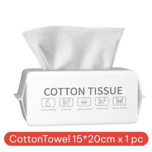 [SG Stock] Disposable Facial Cotton Towel | Large Thick Dry Wipes for Face & Makeup Removal tissue