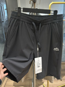 Quần Short Nam Mùa Hè Ice Silk Co Giãn Cao Quần Dài Đến Giữa Bắp Chân Thoáng Khí Quần Ống Rộng Quần Thường Ngày Quần Ống Thẳng