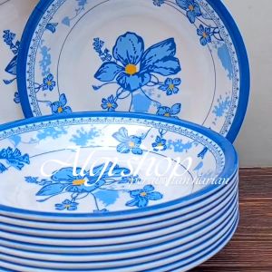 GRATIS SENDOK 3PCS PIRING MAKAN MELAIMN ASLI TEABL MOTIF BUNGA