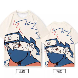 Bandai | Bandai Anime Naruto Sasuke Naruto Kakashi Quick Drying Breathable and Comfortable Parent Child Short Sleeved T-shirt