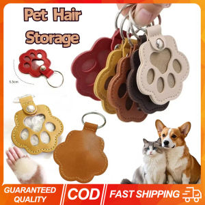 Aitemay พวงกุญแจที่ระลึกขนสัตว์เลี้ยงหนัง PU มีจี้ล็อกเก็ตสำหรับเก็บขนสุนัขแมวอุปกรณ์เสริมแบบแขวน