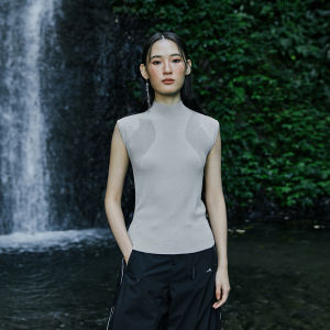 Knit Sleeveless Crop Top T-Shirt