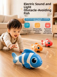 TEMiTANGMI | Intelligent Induction Sound and Light Obstacle Avoidance Crawling Guidance Educational Toy