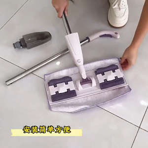 Spray Mop Pembersihan Air Mop Semburan Mudah dengan Pad Boleh Dibasuh Alat Pembersihan Penggunaan Basah/Kering