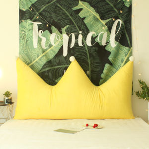 INS Simple Crown Big Backrest Bedside Cushion Cotton Tatami Soft Case Backrest Princess Style Removable and Washable Back Pillow Bed Backup