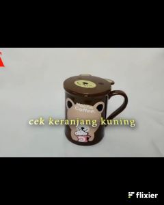 Mug Gelas Karakter Lucu Warna Warni