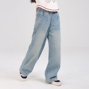 Cute Girls Short Sleeve T-Shirt Shoulder Insert Design Patchwork Cartoon Summer New Style Breathable Loose Fit round Neck Top