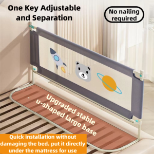 Punch-free Bed Fence Baby Anti-fall Guardrail Bedside Childrens Bed Baffle Baby Lifting And Heveling
