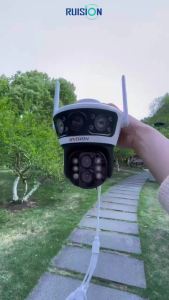 HFD 4K WIFI ZOOM CAMERA 10X กล้องวงจรปิด สามเลนส์ WiFi หน้าจอคู่ ดูพร้อมกัน Color 8ล้านพิกเซล กลางคืนภาพสี กล้องวงจรปิดไร้สาย ip camera ซูมได้10เท่า