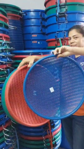 Small Evting กระจาดพลาสติก (แพ็คล่ะ 6 ชิ้น) NO.649 คละสี อย่าลืมกดติดตามร้าน "รับส่วนลดเพิ่ม" กระจาดตากปลา กระจาดเลี้ยงด้วง กระจาดไส้เดือน