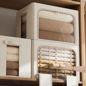 Cotton and Linen Large Viewing Storage Box