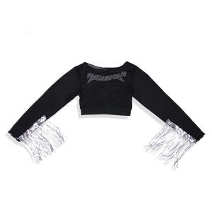 PANDA STORM | Glitter Fringe Denim Dance Outfit