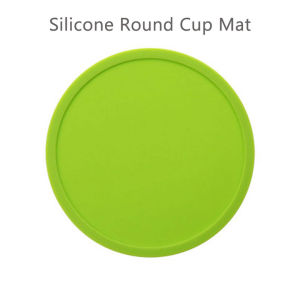 Food Grade Silicone Circular Coaster Waterproof Anti-Slip Hot Beverage Mat for Tea Coffee Glass Use - Home Dining Table Access
