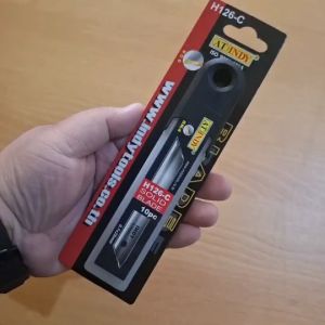 AT INDY ใบดัง ไม่มีดคัตเตอร์ มาก 10ใบ/แพ็ค ใบดูเหลือ ใบมีดตัดข้าวดีด คม มั่นใจ รุ่น H126-C