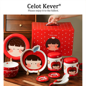 Apple Girl Cute Tableware Set Birthday Gift