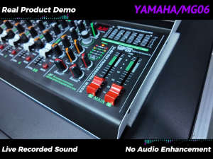 YAMAHA/MG06 Audio Mixer 6 Channel Yamaha Mixer 48V Phantom Power Mixer with Equalizer for Sound System