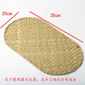 Thảm Trải Bàn Ăn Dệt Thủ Công Phong Cách Cổ Điển Bằng Rơm Biển Hình Elip Thảm Cách Nhiệt Đơn Giản Phong Cách Trung Hoa Thảm Trải Bàn