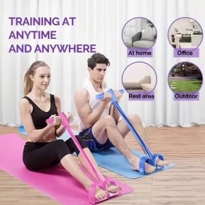 2PCS Multi-Functional Four-Tube Pedal Tensioner Yoga Elastic Band 6 Ropes Resistance Bands Pilates Strap Removable Yoga