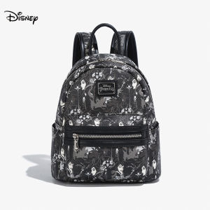 Disney กระเป๋าเป้สะพายหลังการ์ตูนสีดำอย่างเป็นทางการของดิสนีย์น้ำหนักเบาและเป้สะพายหลังท่องเที่ยวที่ทนทานกระเป๋าโรงเรียนมัธยมสินค้าอินเทรนด์ของคู่รัก