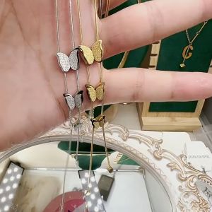 Chard Wake Kalung Wanita Titanium Elegan Korea Style Butterfly Original Kalung Anti Pudar Cewek