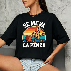 Sanrio | Se Me Va La Pinza T-Shirt Funny Spanish Joke Y2K Retro Hip-Hop Trend T-Shirt Soft Top Cute Pattern Summer Fashion T-Shirt
