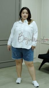 LD 130 Kemeja Wanita Jumbo Oversize Big Size BAJUBUNDA MELATI