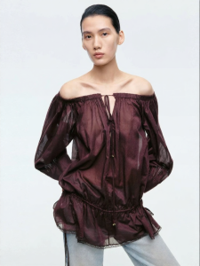 edition | Off-shoulder Ruffled French Lace Blouse Summer New