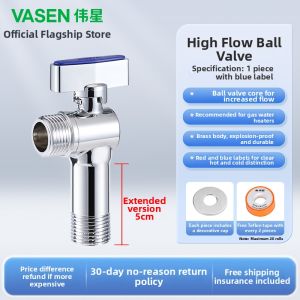 WEIXING NEW MATERIAL | Extended Ball Core Full Opening High Flow Angle Valve 1/2 Inch