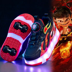 Boys Retractable Wheels Skate Shoes