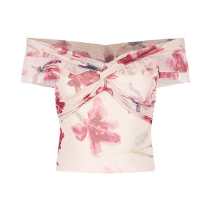 Áo Thun Nữ Hở Vai in Họa Tiết Mùa Hè Bó Sát Eo Cao Tay Ngắn Dáng Ôm Chất Liệu Cotton Phong Cách Thường Ngày Áo Thun Cổ Chữ V