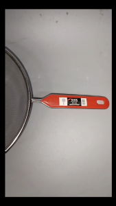 MAKAPAL STAINLESS STEEL STRAINER W/ PLASTIC HANDLE & HOOK FOOD STRAINER OIL STRAINER NOODLE STRAINER