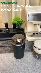 Vermax Coffee Grinder W/ 4 Edge Blade Portable Electric Grinder Strong Power For Coffee Beans Nuts Free brush & scoop