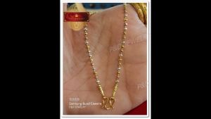 คอสามกษัตรย์ลายเม็ดมะยม ขนาด 2.5 มม น้ำหนัก 2 สลึง ยาว 18 นิ้ว