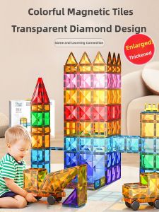 LIVING STONES | Colorful Magnetic Tiles Building Blocks 100pcs