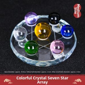 DINGFENGGE | Multicolor Seven-Star Array Crystal Decorative Item