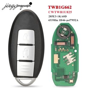 Chìa Khóa Điều Khiển Từ Xa Thông Minh Jingyuqin TWB1G662 433Mhz ID46 Dành Cho Xe Nissan Micra Juke Sentra Patrol Note Navara Tiida Frontier Hệ Thống Keyless Go