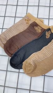 Kaos Kaki Wanita Korea Motif Beruang Semata Kaki Socks Karakter Ankle Socks Korean Model Simple Cute BRG