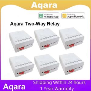 Aqara | Aqara Relay two-way Control Module Zigbee Wireless Relay Switch Controller 2Channels LLKZMK11LM Work With Aqara Home Homekit APP