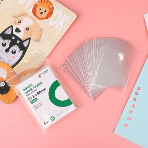 50Pcs Inner Sleeve Photocard Binder Korea Popcorn Hard Pelindung Photo Card Fotocard