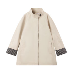 MUCMUKN | Vintage Check Girls Trench Coat