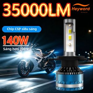 Heyword 1PC 35000LM 140W Đèn Sương Mù Xe Máy Mini Đèn Pha LED 6000K 12V Thích Hợp Cho Xe Tay Ga Và Đèn Pha Phía Trước Xe Máy
