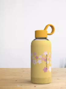 แก้วน้ำแก้วเซรามิกแบบทนความร้อนสำหรับกลางแจ้ง แก้วน้ำกีฬาแบบทนทานสำหรับผู้ชาย แก้วน้ำแบบมีสายรัดสำหรับใช้ในรถยนต์