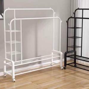 Kệ Treo Quần Áo 2G1T Có Bánh Xe Di Chuyển Tiện Ích