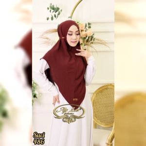 Khimar Hijab Instan Harian Non Pet Pake Tali Kode SUCI Bahan Kringkel Airflow Premium By Ory AjeZas