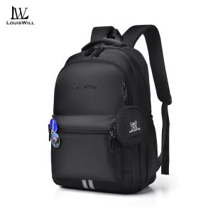 LouisWill Fashion Student Backpack Portable Laptop Backpack  Large Capacity Backpakk Business Computer Backpack 15.6-inch Laptop Backpack Waterproof Backpack College Commuting Backpack Leisure School Bag For Travel Study Business
