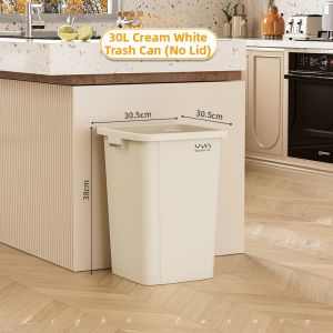 Capless Large Capacity Square Trash Can 30L