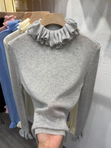 Loowmane | Ruffle Collar Lace Knitwear Pullover for Women